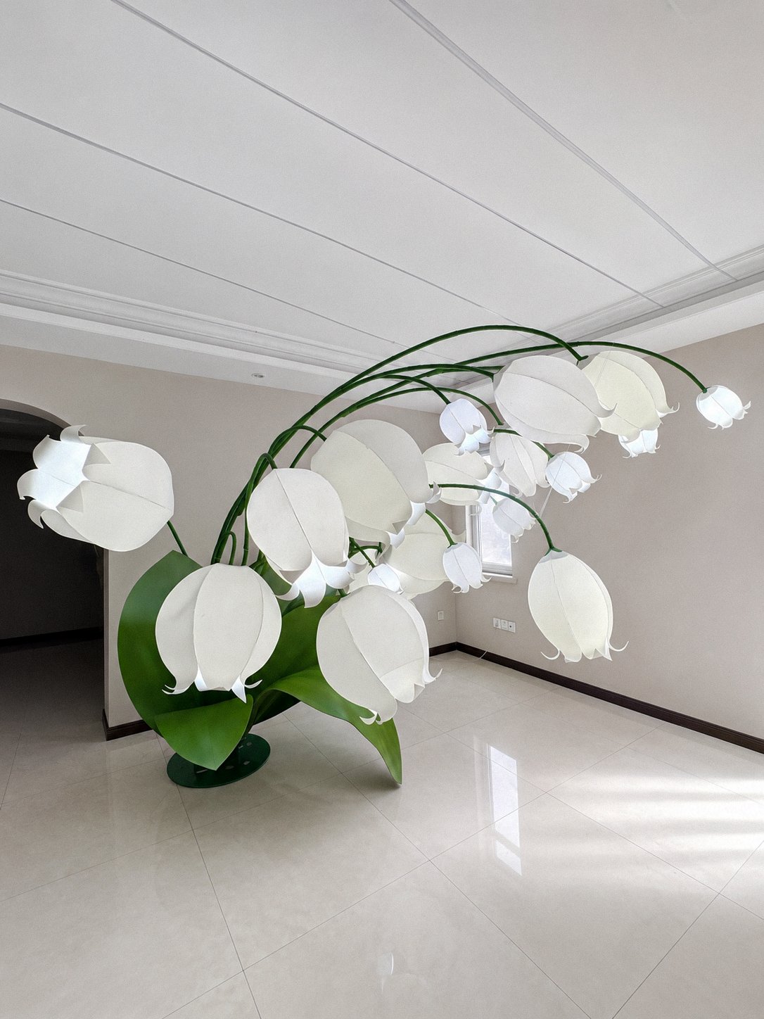 Illuminated Lily of the Valley Installation